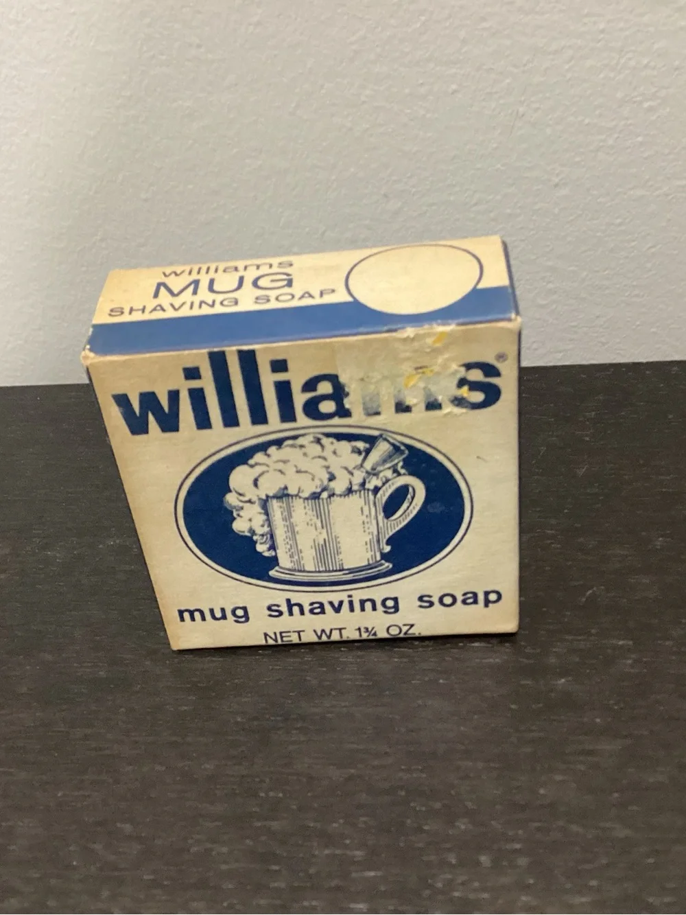 Vtg. Williams Mug Shaving Soap net Wt. 1 3/4oz.  Introduced in 1840
